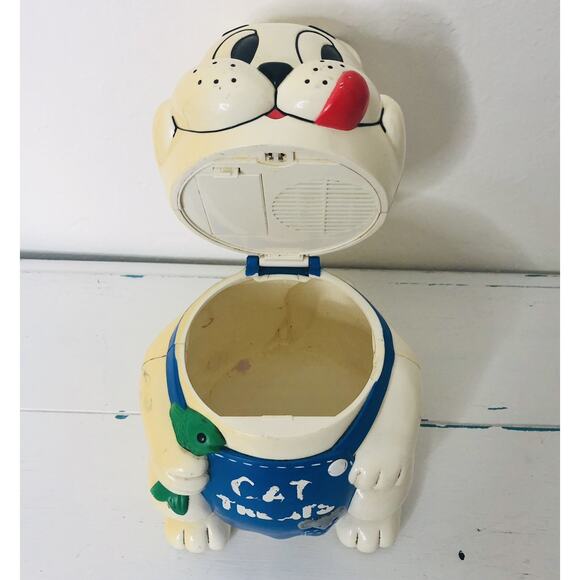Vintage Meowing Cat Kitty Cookie Jar with Sound Fundamentals 1992 Plastic - Picture 7 of 9